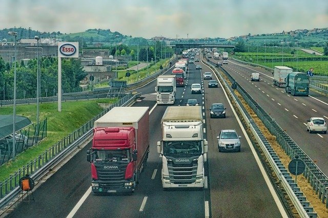 trucks on highway